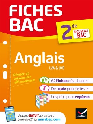 cover image of Fiches bac--Anglais 2de